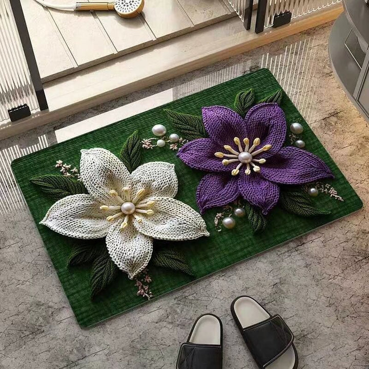 Floral-Inspired Decorative Area Mat