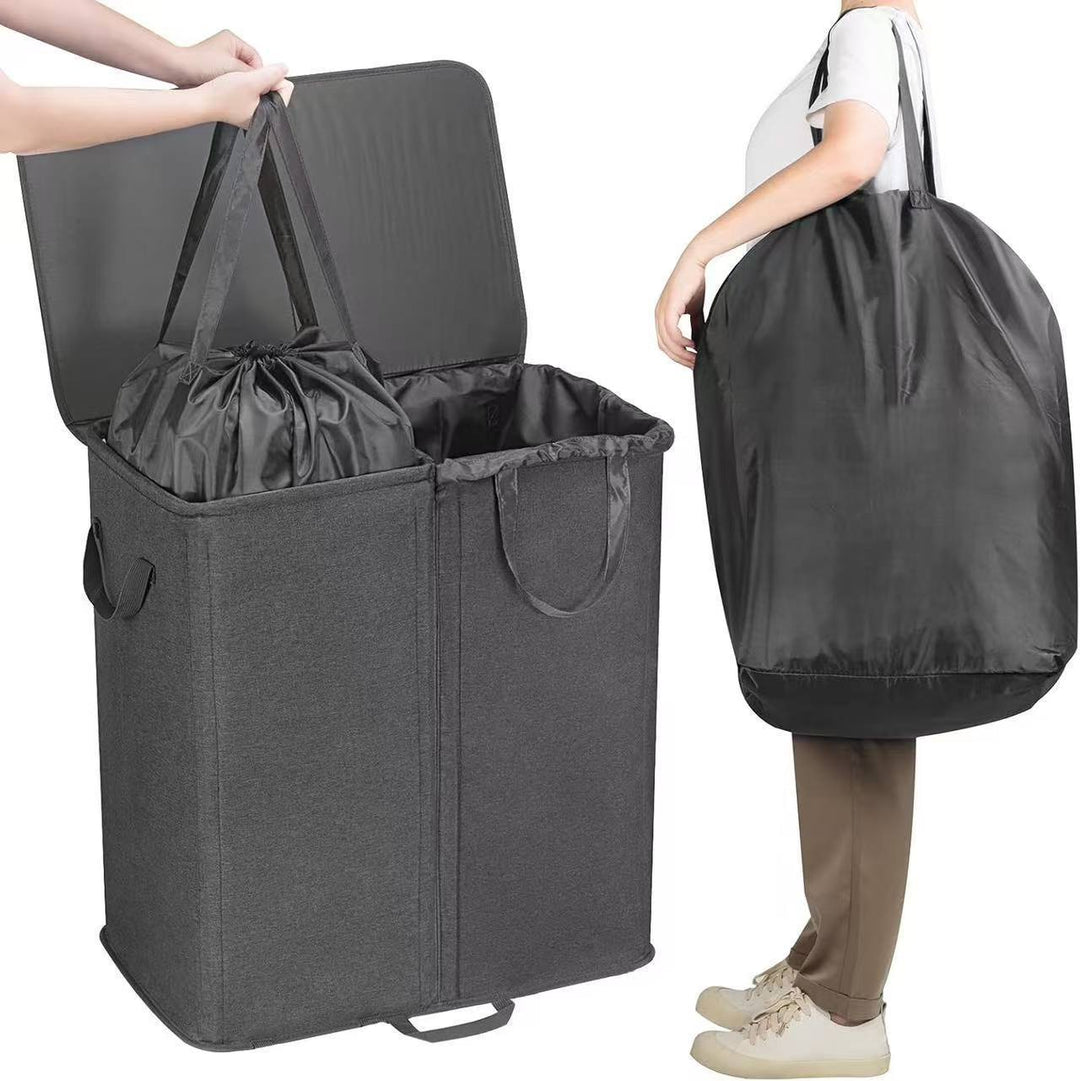 Laundry container with separating compartments Bowlift