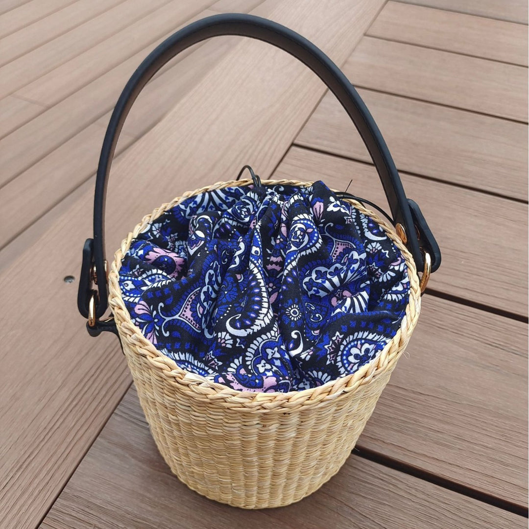 Bohemian Chic Woven Basket Bag Bowlift