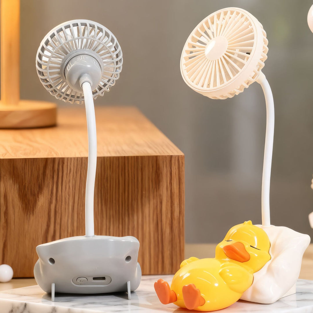 Ladies Funny USB Table Fan with Animal Design Bowlift