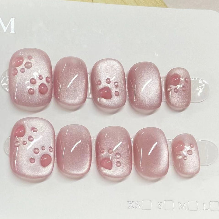 Artistic Press-On Nail Design Bowlift