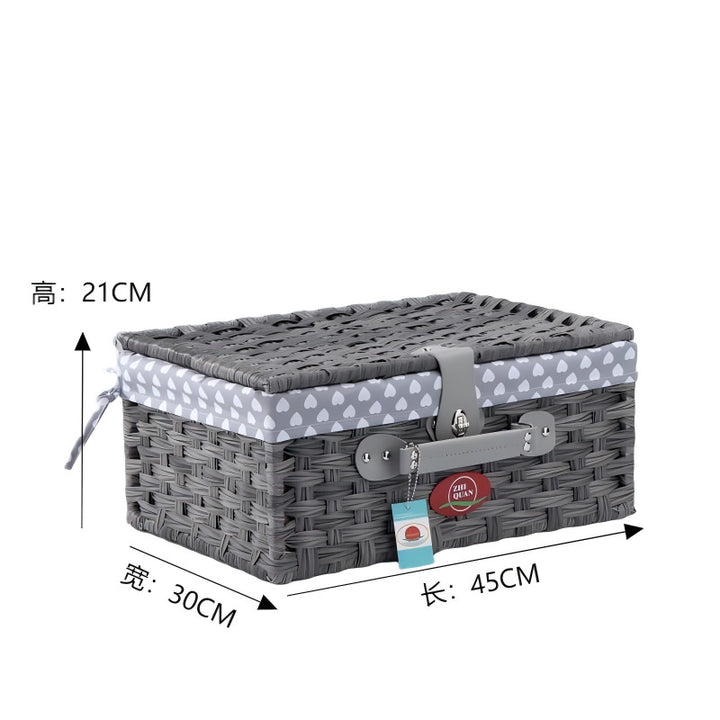 Ladies Decorative Storage Basket with Removable Fabric Cover Bowlift
