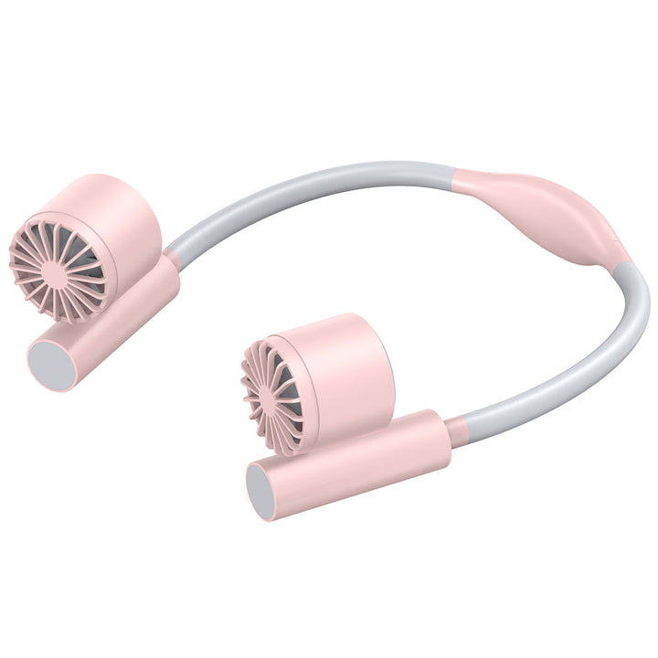 Cooling hands-free bladeless neck fan with adjustable gooseneck and rechargeable battery Bowlift