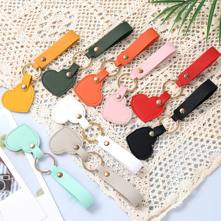 Women Keychain Bowlift Heart Shape Made of High-Quality Artificial Leather