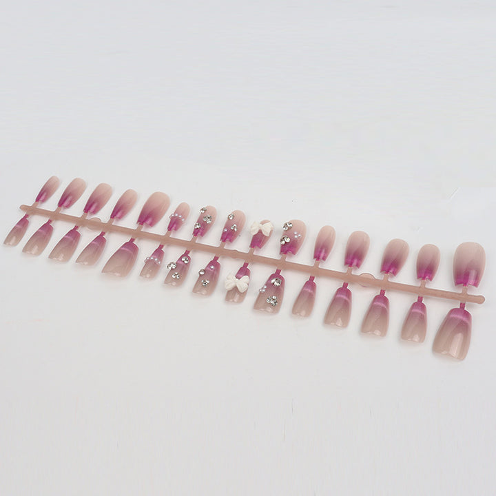 Glamorous Ombre Decorative Press-On Nail Set Bowlift