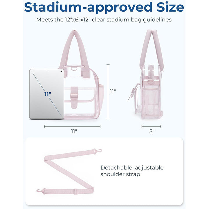 Transparent handbag with multitasking interior compartment Bowlift