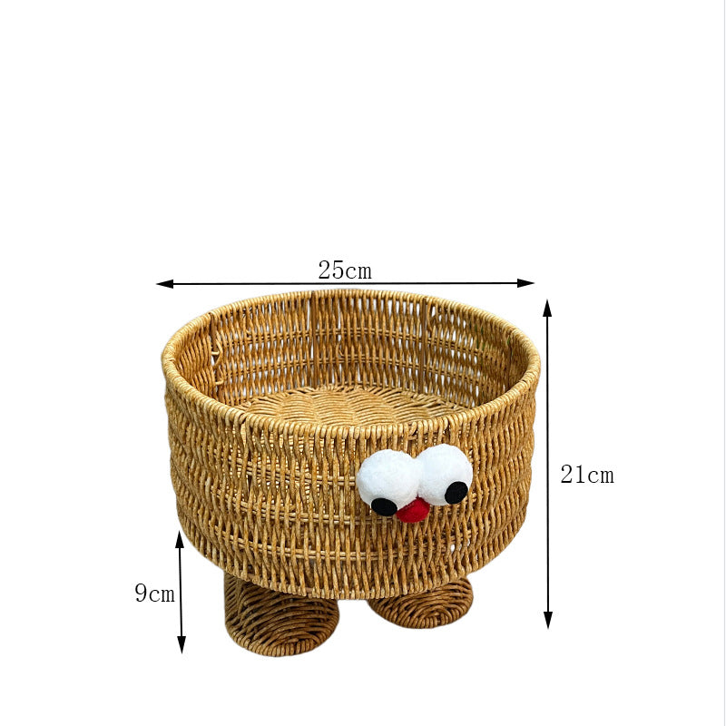 Cute Animal Face Storage Basket Bowlift