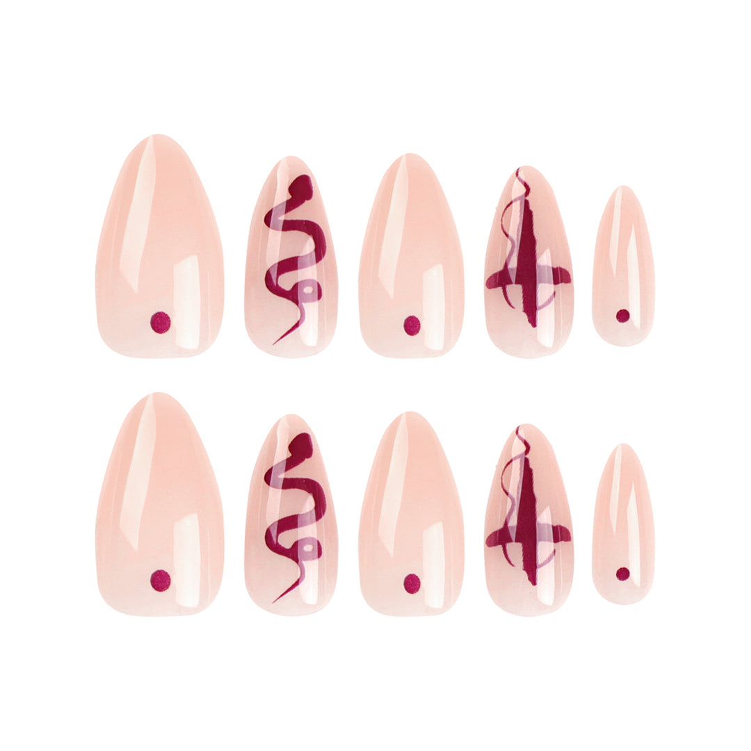 Artful nail extensions with unique design Bowlift