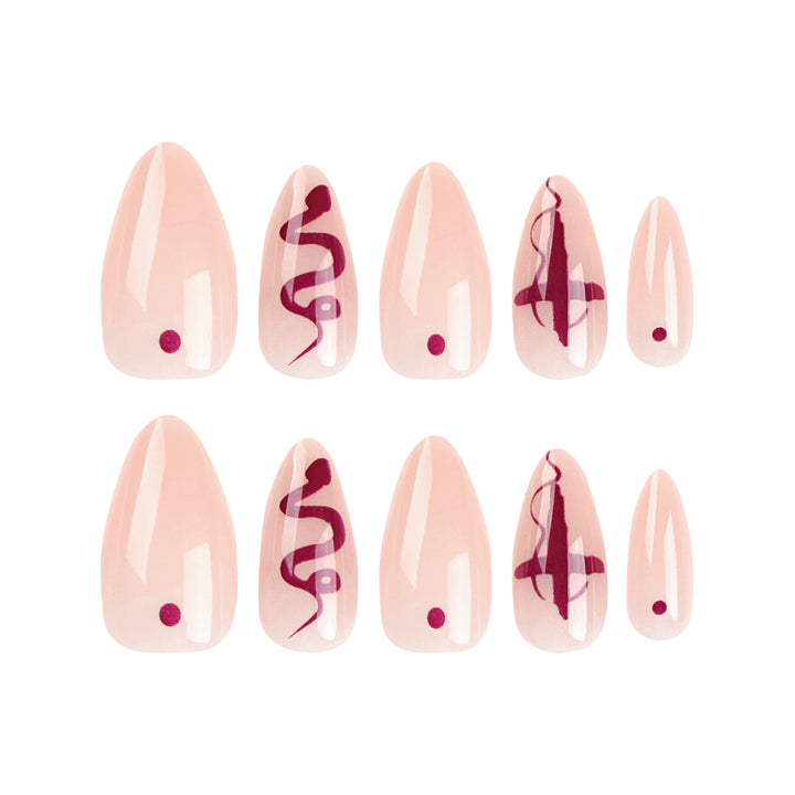 Artful nail extensions with unique design Bowlift