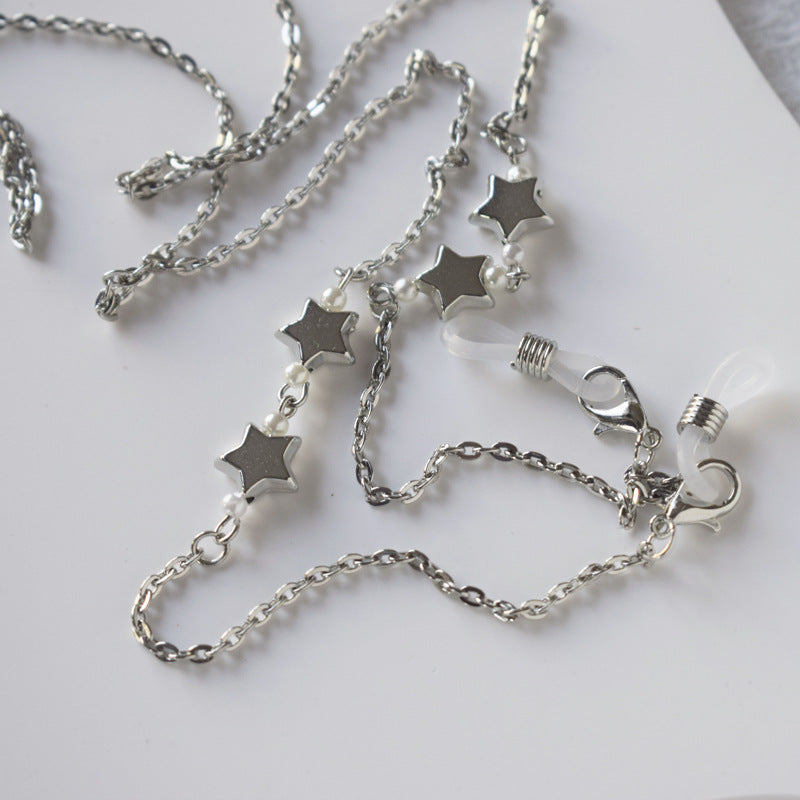 Star-Detail Chain Eyewear Holder Bowlift