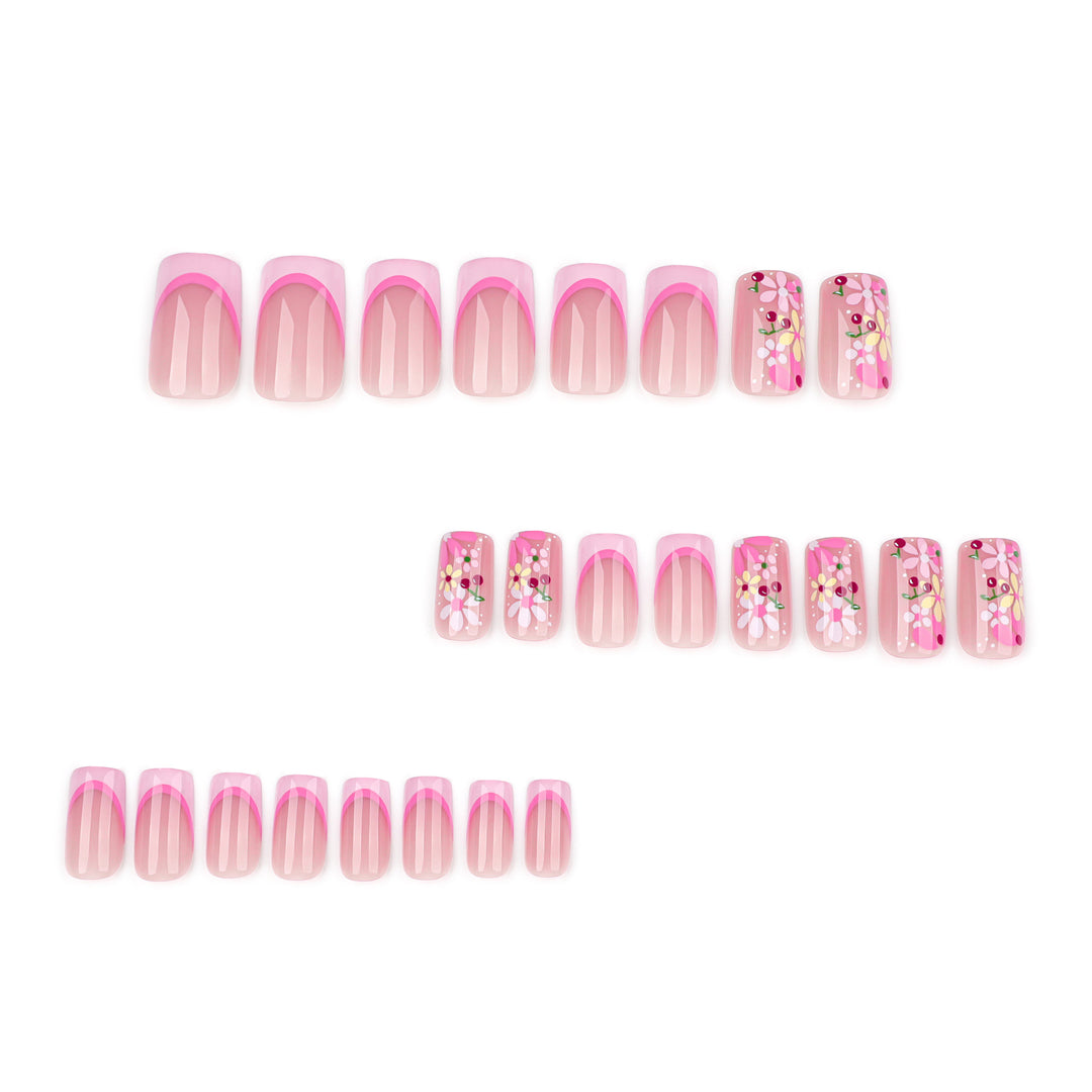 Artful nail design with colorful floral patterns Bowlift
