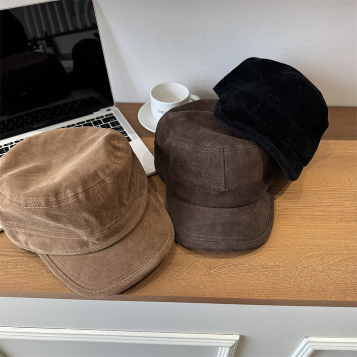 Men's Casual Suede Field Cap Bowlift