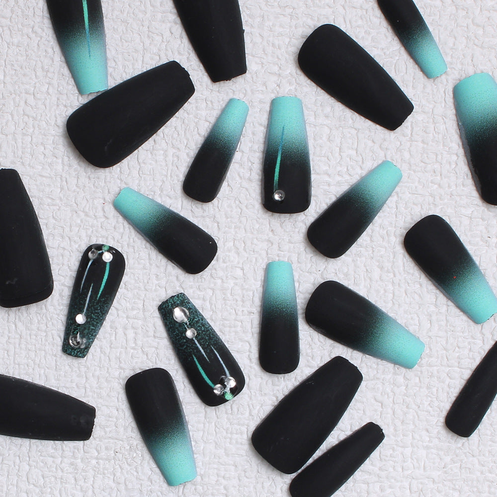 Matte Ombre Press-On Nail Design Bowlift
