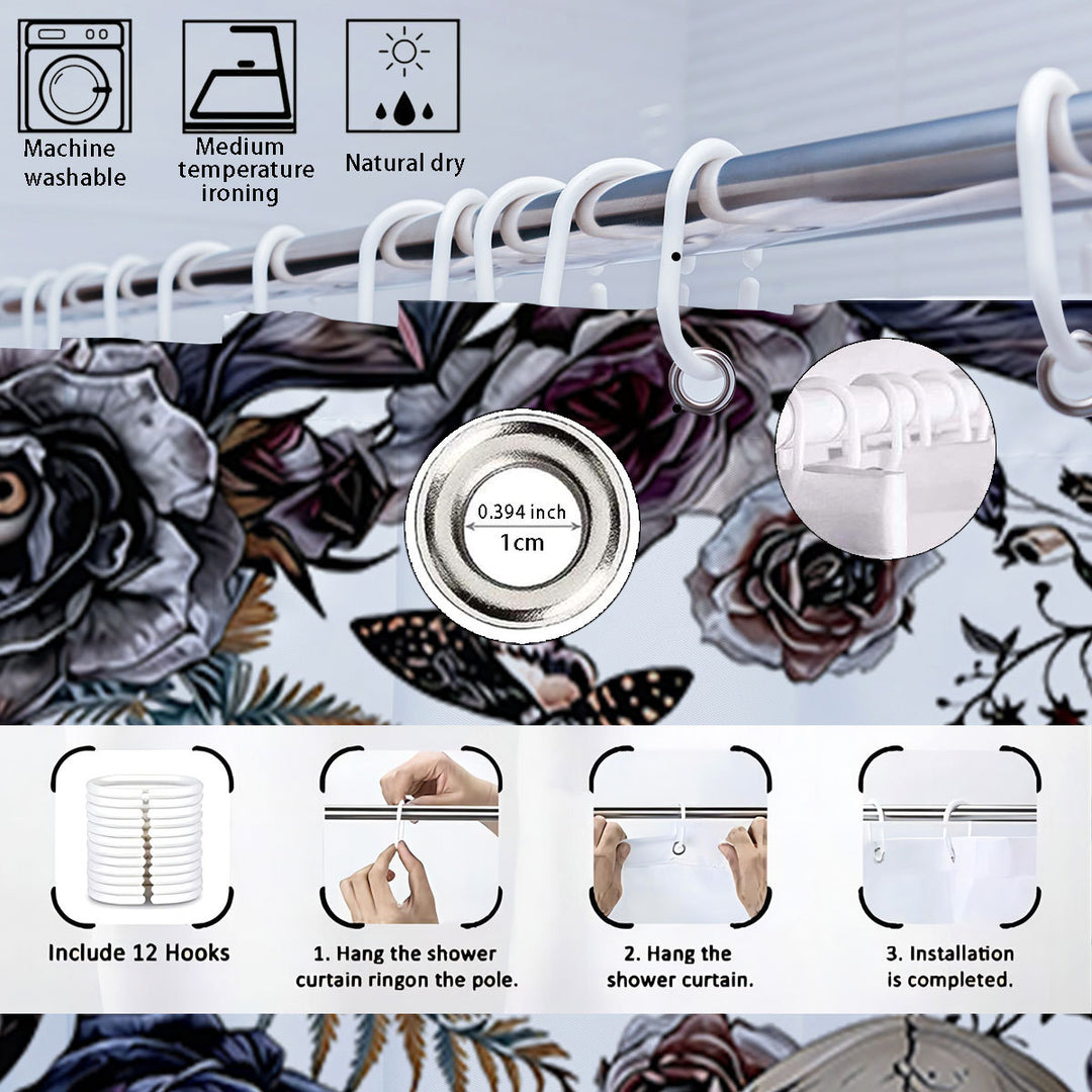 Artistic Skull Bathroom Décor Set Bowlift