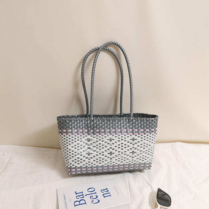 Braided tote bag with modern accents Bowlift