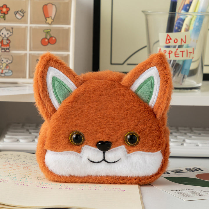 Plush Fox-Shaped Pencil Case Bowlift