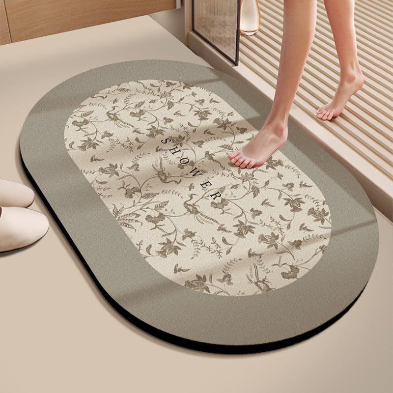 Absorbent Bathroom Floor Mat Bowlift