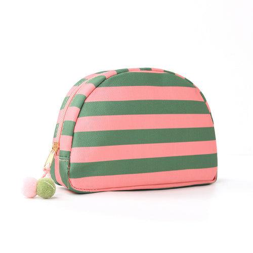 Cosmetic bag with striking stripe pattern Bowlift