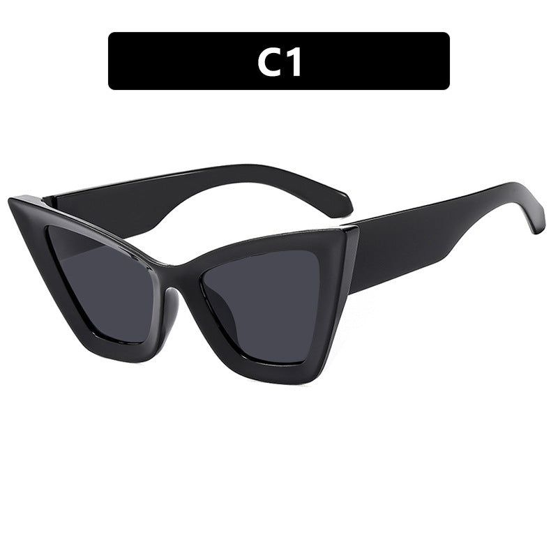 Women's Cat-Eye Sunglasses with Unique Wave Frame Bowlift