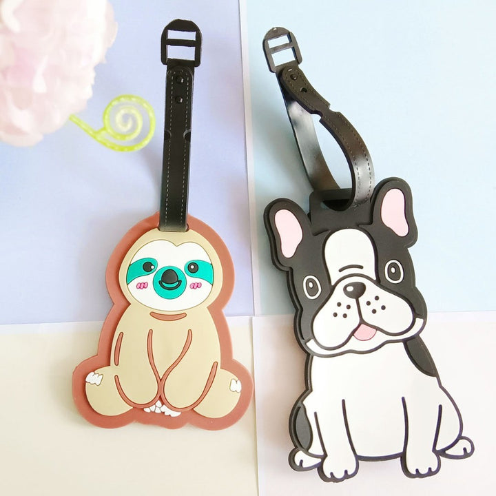 Unisex Cute French Bulldog Luggage Tag Bowlift