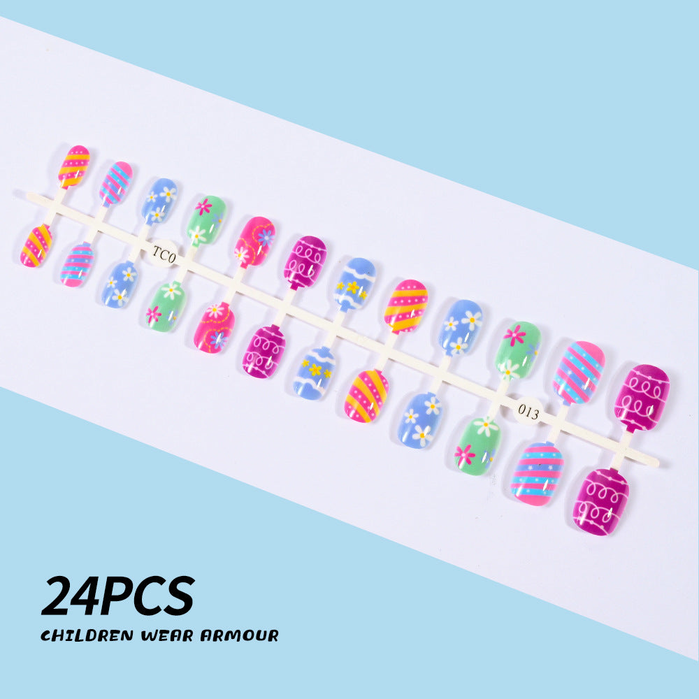 Children's Fun-Themed Press-On Nail Set Bowlift