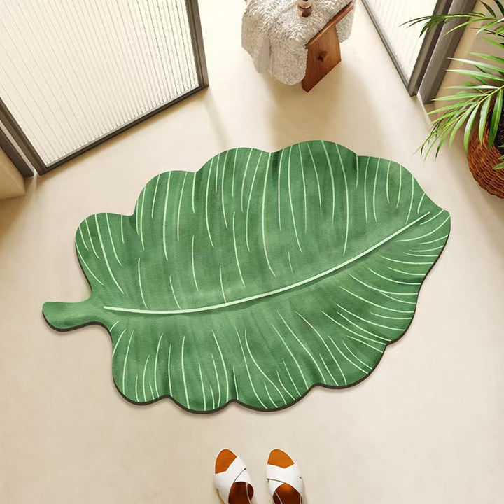 Leaf-Shaped Decorative Bath Mat