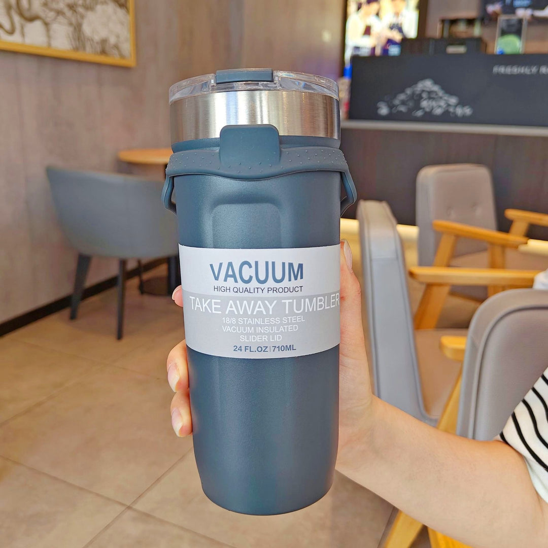 Women double-walled thermos mug with non-slip silicone base Bowlift