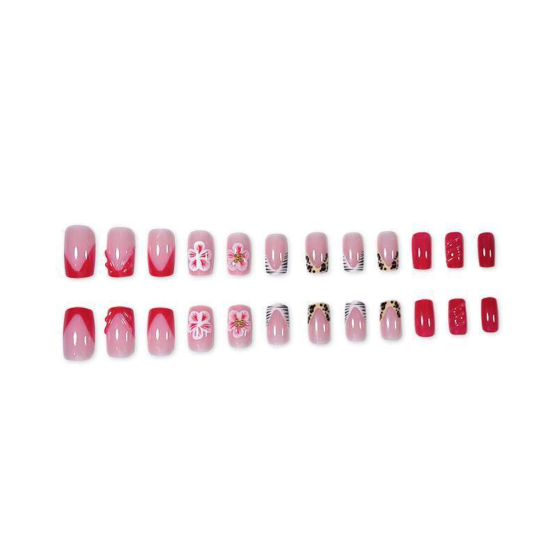 Creative Floral Press-On Nail Art Set Bowlift