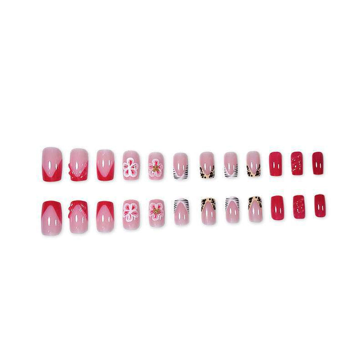 Creative Floral Press-On Nail Art Set Bowlift