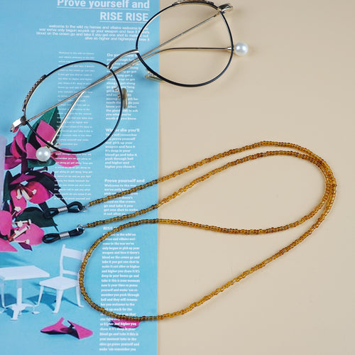 Crystal-Accented Eyewear Holder Chain Bowlift