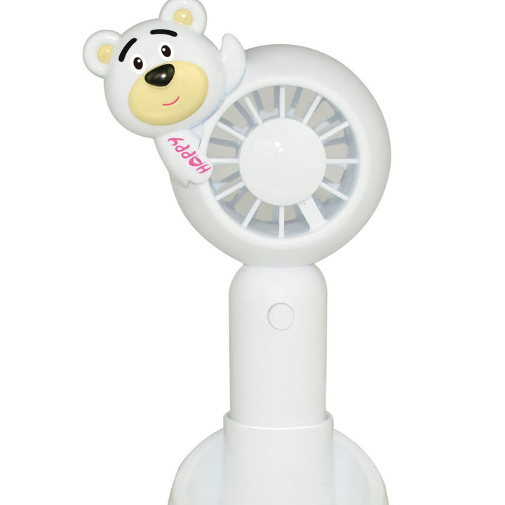 Unisex Portable Handheld Fan with Animal Design and LED Light Function Bowlift