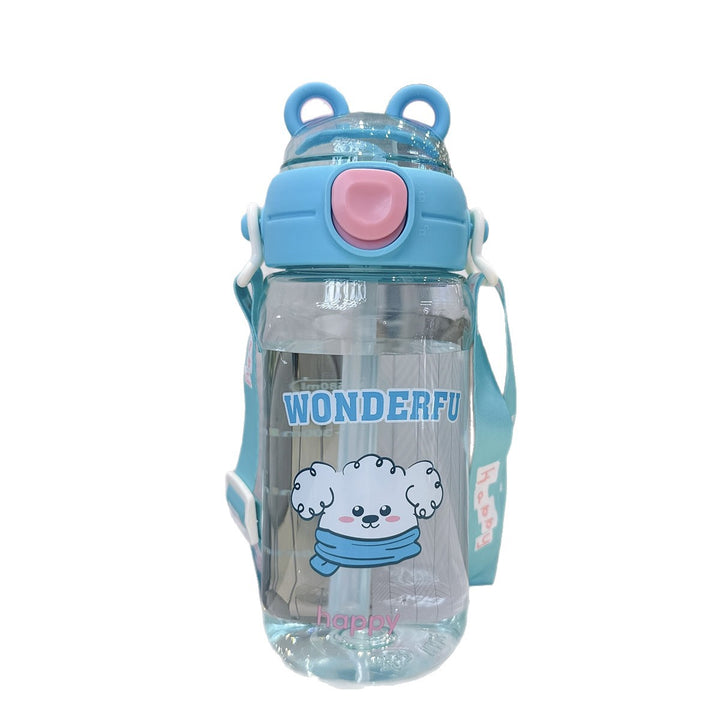 Ladies Playful waterproof drinking bottle with carrying strap Bowlift
