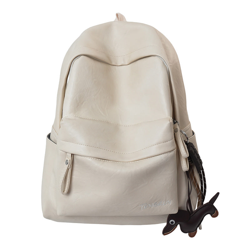 Casual Leather School Backpack Bowlift