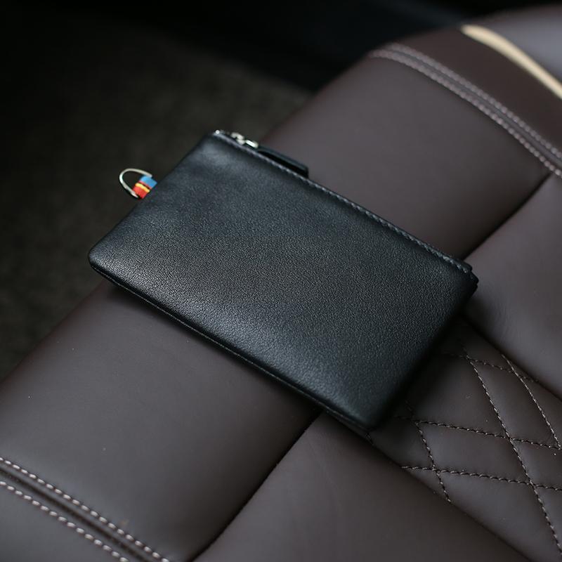 Zippered Leather Cardholder Bowlift
