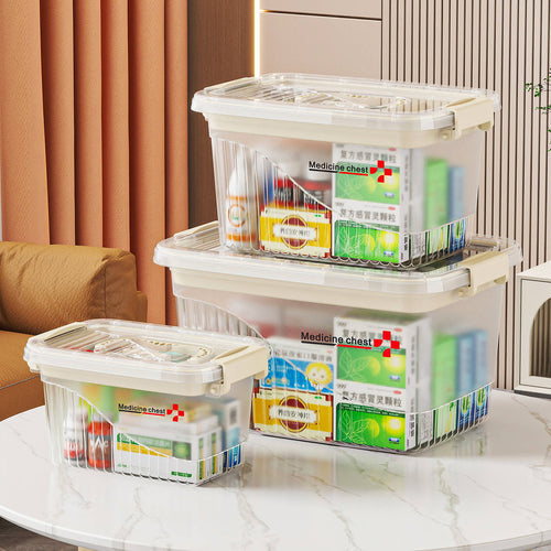 Women's transparent medication box with sturdy lid Bowlift
