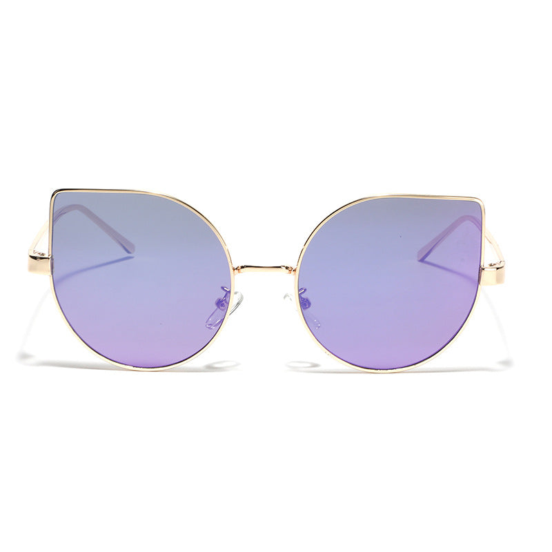Ladies Cat-Eye Sunglasses with Polarized Lenses and Elegant Metal Frame Bowlift
