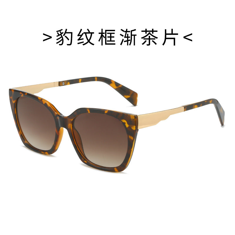 Women's oversized sunglasses with elegant transparent frame and golden accents Bowlift
