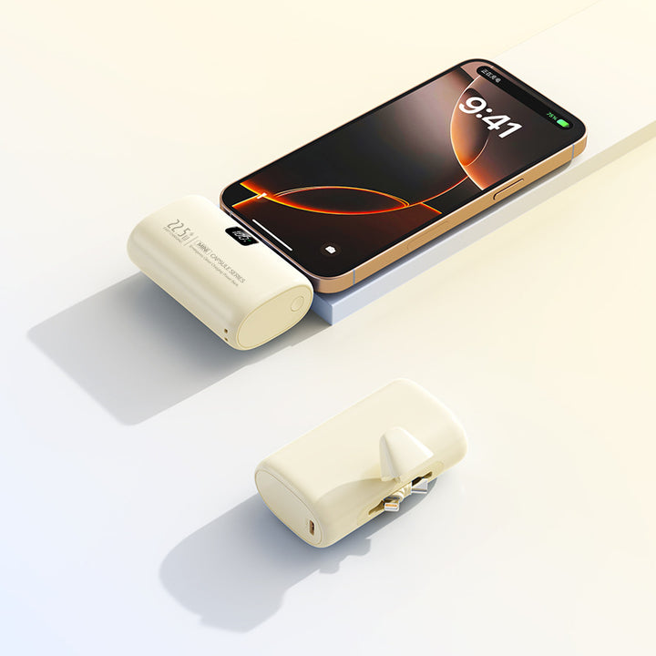 Portable power bank with integrated charger Bowlift