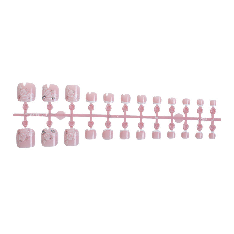 Premium Floral Press-On Nail Set Bowlift 1788496129
