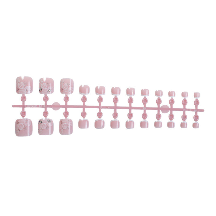 Premium Floral Press-On Nail Set Bowlift 1788496129