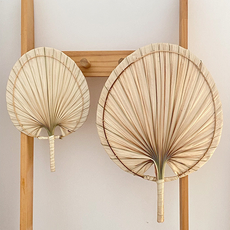 Women Handmade Palm Leaf Fan Bowlift