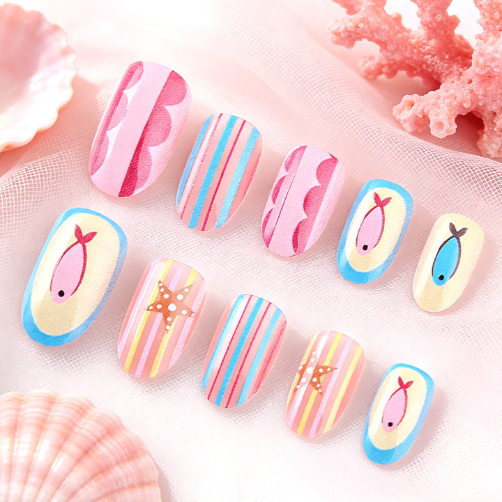 Creative Themed Press-On Nail Art Set Bowlift