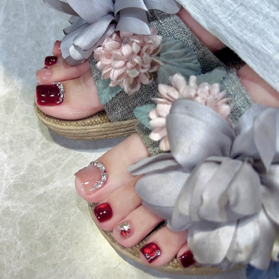 Floral Embellished Slide Sandals Bowlift