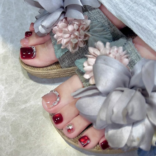 Floral Embellished Slide Sandals Bowlift