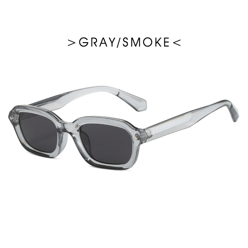 Ladies trendy rectangular sunglasses with completely transparent frame and UV protection Bowlift