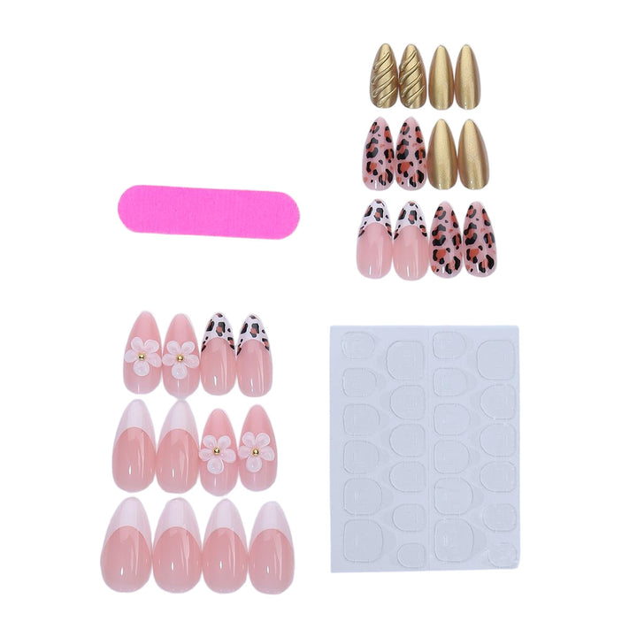 Creative Nail Art Set with Floral and Animal Accents Bowlift
