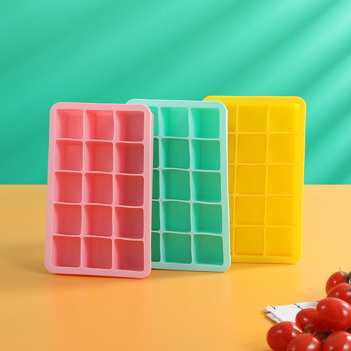 Flexible Silicone Square Ice Cube Tray Multi-Cavity Freezer Mold Bowlift
