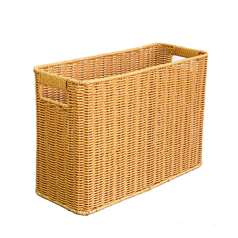 Women's Rectangular Storage Basket with Open Handles Bowlift