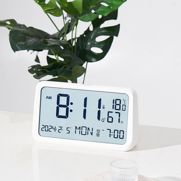 Digital Weather Alarm Clock with Hygrometer and Thermometer Bowlift