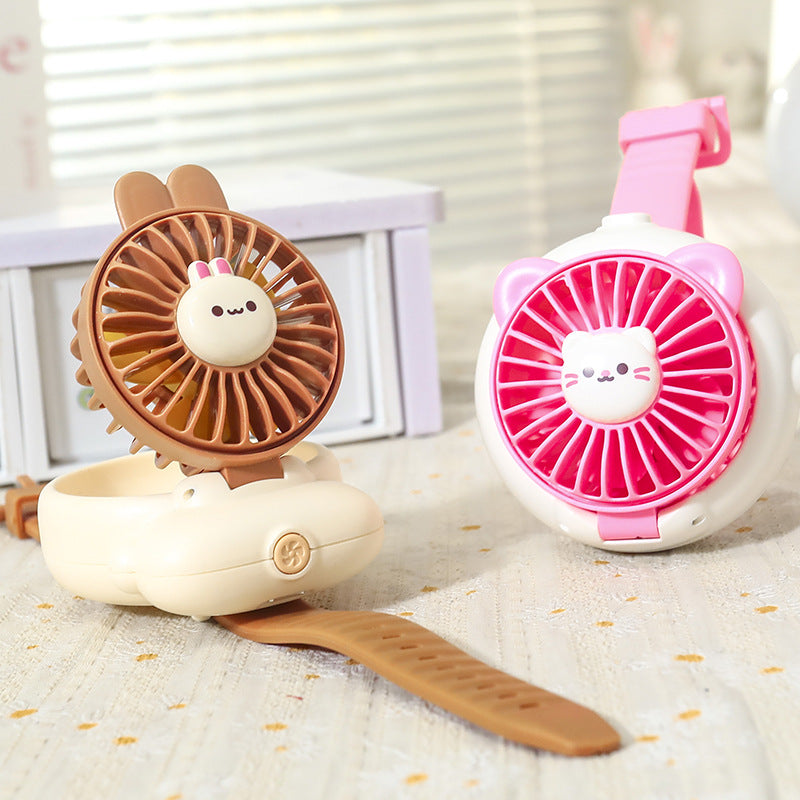 Ladies Portable Hand Fan in Cute Animal Design Bowlift